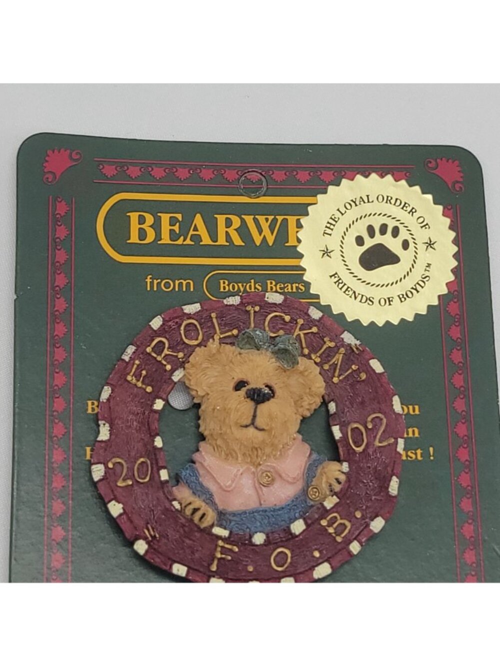 Boyds Bears & Friends 2002 Molly B. Berriweather Bearwear Pin Badge - Picture 6 of 8